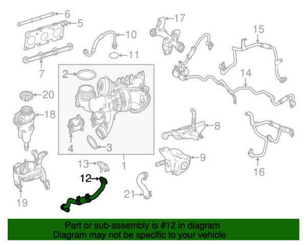 A2760900577 - NEW MERCEDES-BENZ CLS C-CLASS LEFT TURBOCHARGER OIL LINE A2760900577 GENUINE