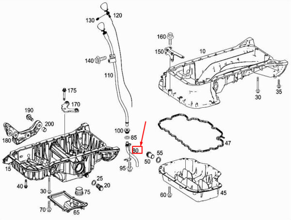 A2780109401 - NEW MERCEDES-BENZ S W222 MOTOROL DIVING EMBROIDERY TUBE LOWER PART A2780109401