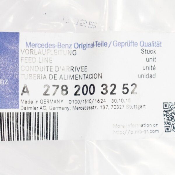 A2782003252 - Mercedes-Benz CL-Class C216 Supply Line CL500 A2782003252 NEW GENUINE