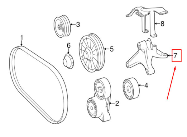 A2782340039 - NEW MERCEDES-BENZ S COUPE C217 ENGINE STEERING ROLLER CARRIER A2782340039 ORIGINAL