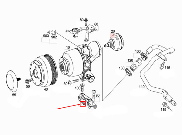 A2782362740 - NEW MERCEDES-BENZ S W222 LOWER HYDRAULIC PUMP BRACKET A2782362740 GENUINE