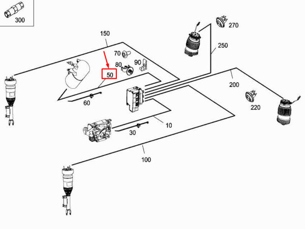 A2903270000 - NEW MERCEDES-BENZ E W213 COMPRESSED AIR LINE A29032700 ORIGINAL