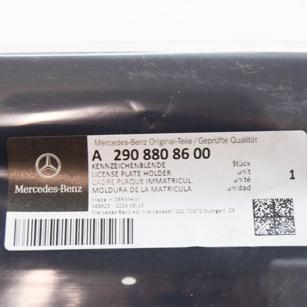 A2908808600 - MERCEDES-BENZ AMG GT X290 Front License Plate Holder A2908808600 NEW GENUINE