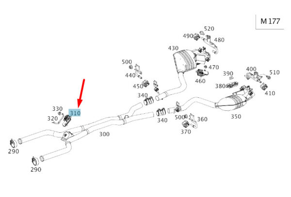 A2909063900 - NEW MERCEDES-BENZ E W213 AMG EXHAUST SYSTEM FRONT ACTUATOR A2909063900 18-20