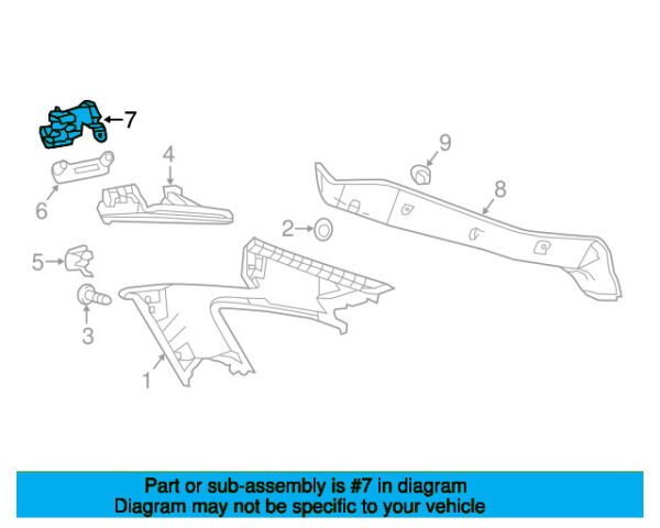 A2928100131 - Mercedes-Benz GLE Coupe C292 Left Dress Hook Mount A2928100131