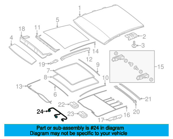 A2928200300 - Mercedes-Benz GLE Coupe C292 Sunroof Harness A2928200300