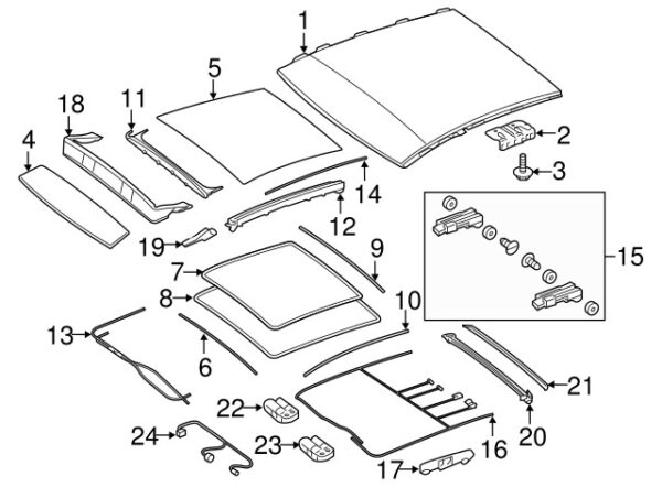 A2928200300 - Mercedes-Benz GLE Coupe C292 Sunroof Harness A2928200300