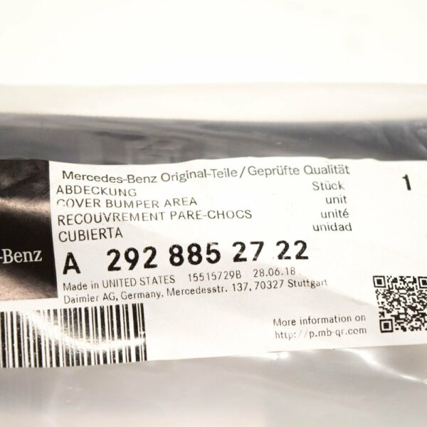 A2928852722 - NEW MERCEDES-BENZ GLE C292 BUMPER COVER PLASTIC A2928852722 ORIGINAL