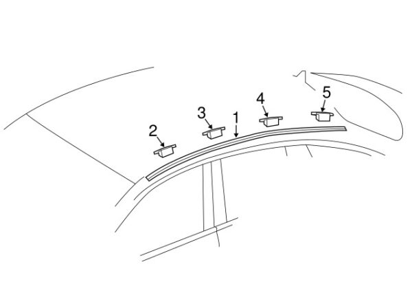 A292991039864 - Mercedes-Benz GLE Coupe C292 roof strip clip A292991039864