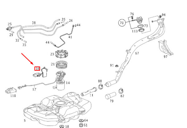 A4145420317 - MERCEDES-BENZ VANEO W414 Fuel Fill Level Sensor A4145420317 NEW GENUINE