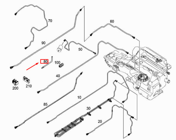 A4154760402 - Mercedes-Benz Citan W415 Fuel Line A4154760402 NEW ORIGINAL