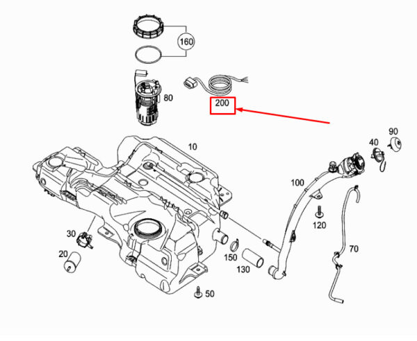 A4155460600 - MERCEDES-BENZ CITAN W415 Fuel Pump Electrical Line A4155460600 NEW GENUINE