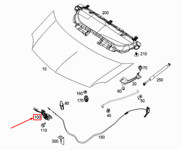 A4158800260 - MERCEDES-BENZ CITAN W415 HOOD LOCK A4158800260 NEW GENUINE