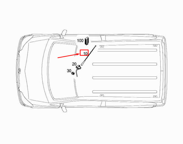 A4159055300 - Mercedes-Benz Citan W415 Antenna A4159055300 NEW ORIGINAL