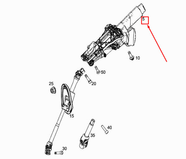 A4474620720 - NEW MERCEDES-BENZ VITO W447 STEERING COLUMN TUBE A4474620720 ORIGINAL