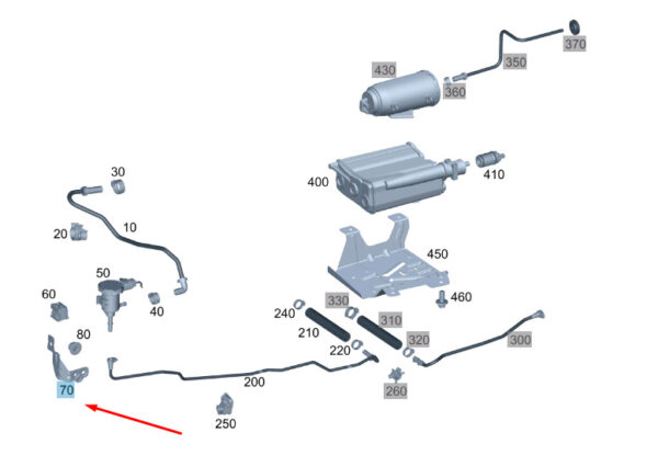 A4474760136 - NEW MERCEDES-BENZ VITO W447 REGENERATION VALVE BRACKET A4474760136 ORIGINAL