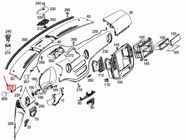 A4475401300 - NEW MERCEDES-BENZ VITO W447 AMBIANCE ILLUMINATION HARNESS A4475401300 ORIGINAL