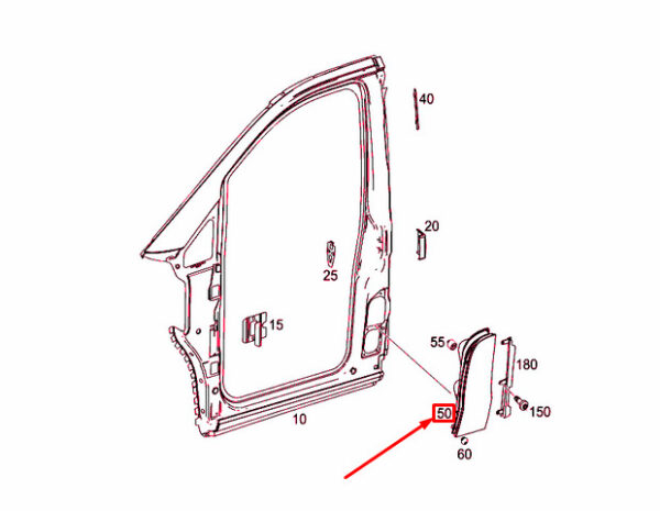 A44775000009999 - NEW MERCEDES-BENZ VITO W447 FUEL FILLER FLAP A44775000009999