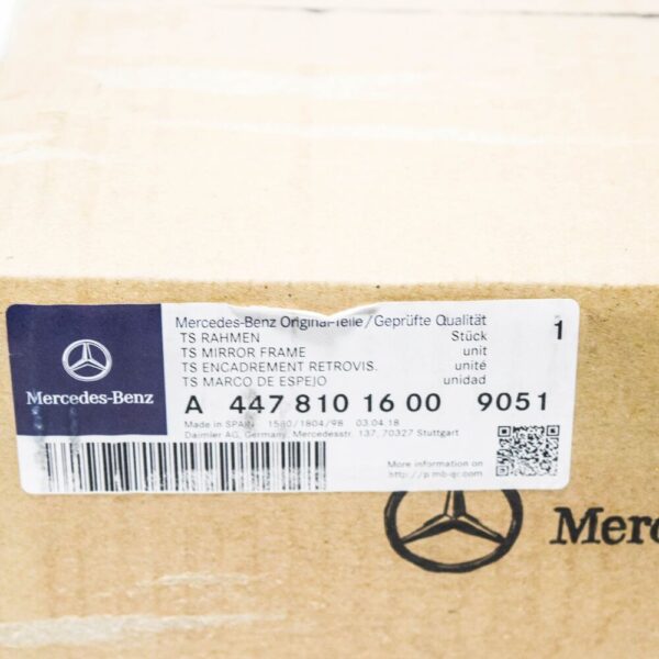 A44781016009051 - MERCEDES-BENZ VITO W447 Front RH Door Mirror Frame A44781016009051 NEW GENUINE