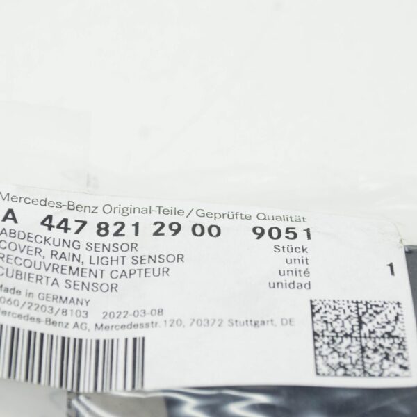 A4478212900 - MB VITO W447 Cover for Rain/Light Sensor A44782129009051 Original Part