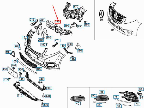 A4478850237 - NEW MERCEDES-BENZ VITO W447 FRONT RIGHT IMPACT ABSORBER A4478850237 ORIGINAL