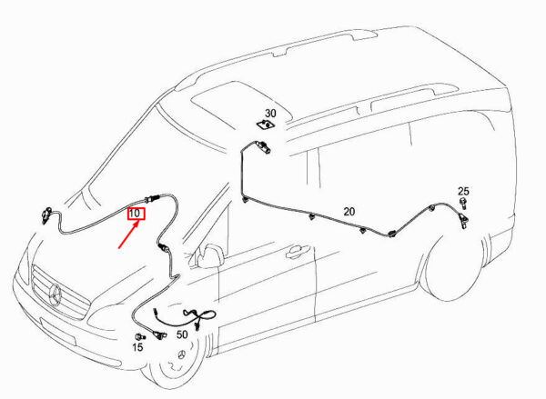 A4479057002 - NEW MERCEDES-BENZ VITO W447 FRONT AXLE RPM SENSOR A4479057002