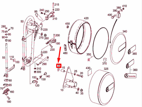 A4609971481 - New MERCEDES-BENZ G W463 Spare Wheel Carrier Grommet A4609971481