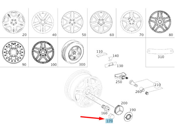 A4634011600 - MERCEDES-BENZ G W463 Wheel But Cover A4634011600 NEW GENUINE