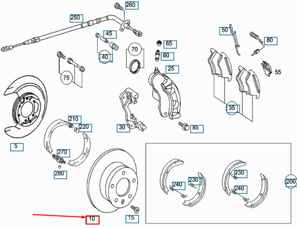A4634230012 - Mercedes-Benz G W463 rear brake disc A4634230012 NEW GENUINE