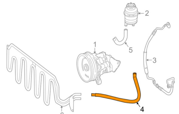 A4634660181 - NEW MERCEDES BENZ G W463 POWER STEERING RETURN HOSE A4634660181 ORIGINAL