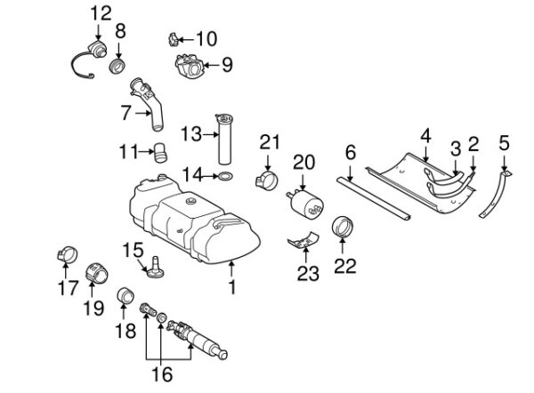 A4634700481 - Mercedes-Benz G-Class W463 Fuel Tank Protective Mount A4634700481