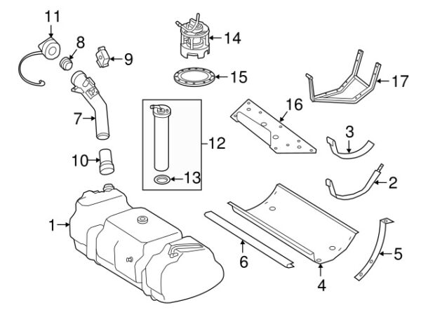A4634700540 - Mercedes-Benz G-Class W463 fuel tank belt A4634700540
