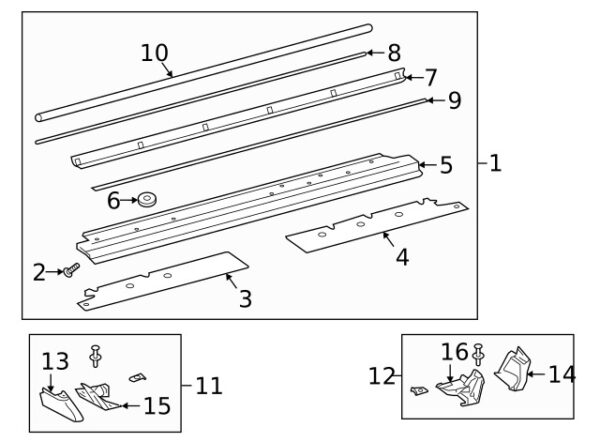 A4634912600 - Mercedes-Benz G-Class W463 footboard insulator front right A4634912600