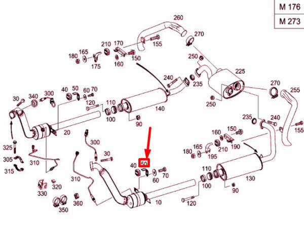 A4634926341 - NEW MERCEDES-BENZ G W463 FRONT FLUE LINE MOUNT A4634926341 ORIGINAL