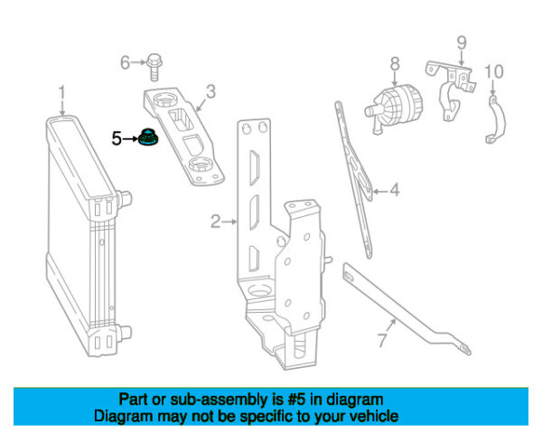 A4635040112 - Mercedes-Benz G-Class W463 Right Radiator Mounting Nut A4635040112
