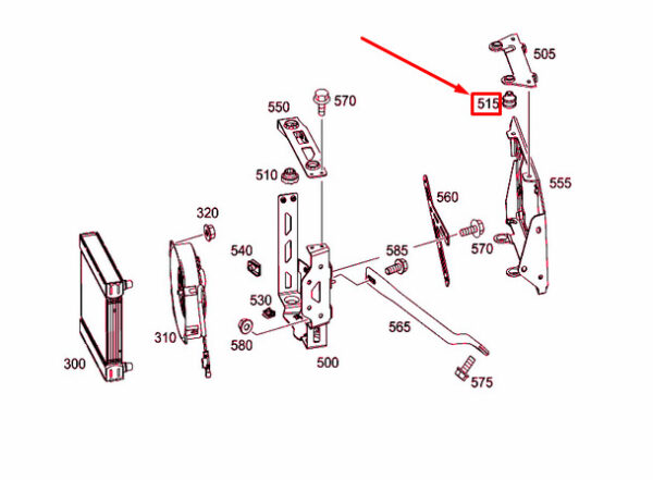A4635042100 - New MERCEDES-BENZ G W463 Radiator Elastomer Bearing A4635042100