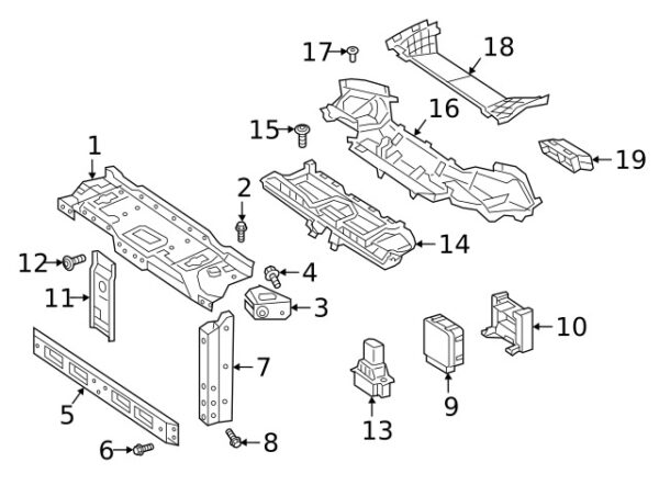 A4636208300 - Mercedes-Benz G-Class W463 Collision Avoidance Module Mount