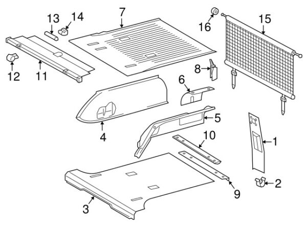 A4636840035 - Mercedes-Benz G-Class W463 Trunk Mat Clip A4636840035