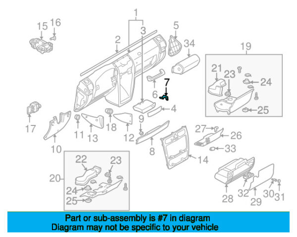 A4636894114 - Grip mount inside for Mercedes-Benz G-Class W463 A4636894114