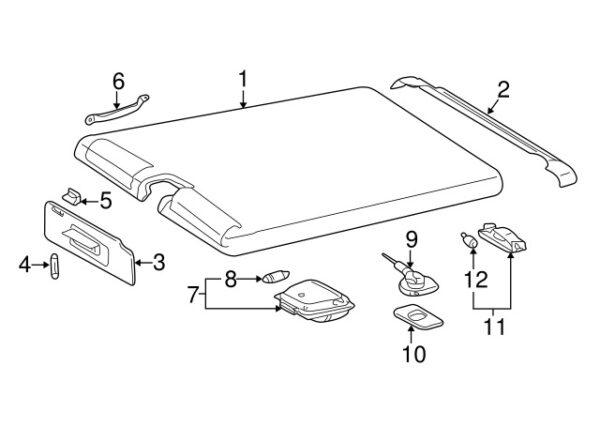 A46369500509051 - NEW MERCEDES-BENZ G-CLASS REAR ROOF OPENING A46369500509051 ORIGINAL