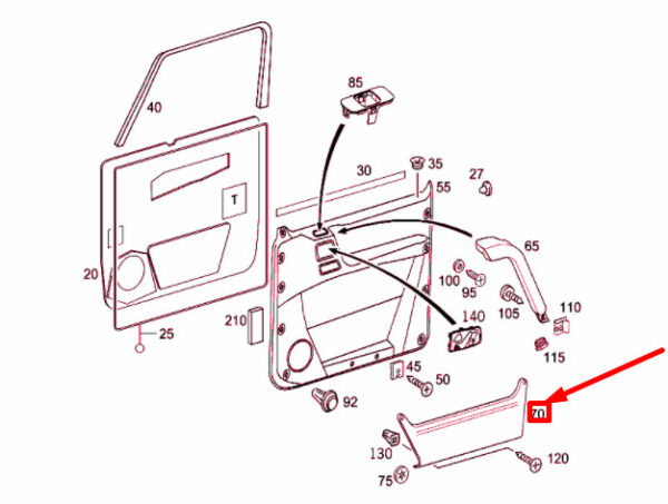 A46372001587095 - NEW MERCEDES-BENZ G W463 FRONT DOOR TRIM PANEL POCKET A46372001587095 ORIGINAL