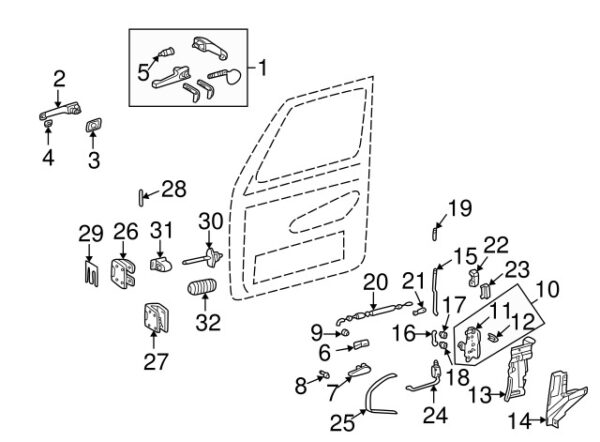 A46372718887101 - Mercedes-Benz G-Class W463 Center Interior-Outdoor Door Handle Cover