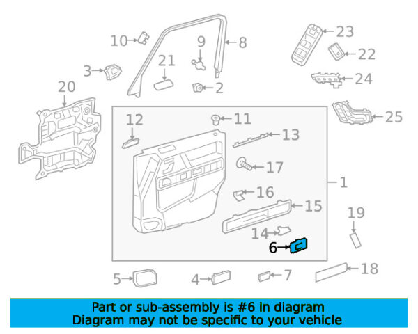 A4637600100642A17 - Mercedes-Benz G-Class W463 Front Left Inner Interior Door Handle