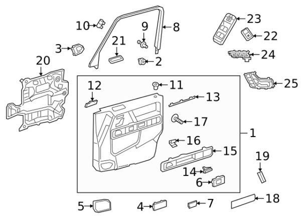 A4637600100642A17 - Mercedes-Benz G-Class W463 Front Left Inner Interior Door Handle