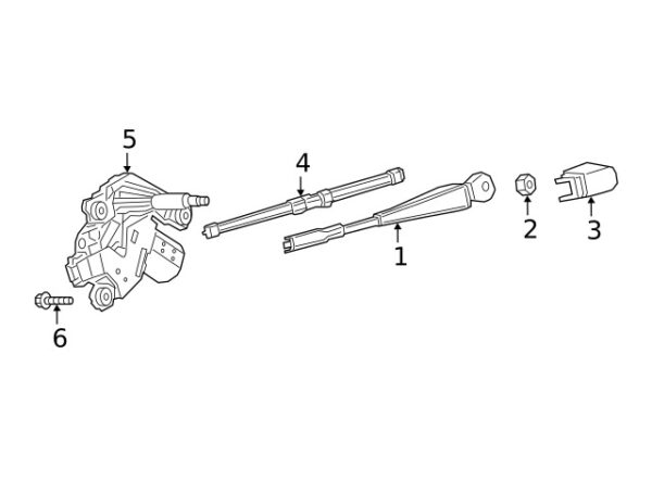 A46382402197167 - Mercedes-Benz G-Class W463 rear windshield wiper arm A46382402197167
