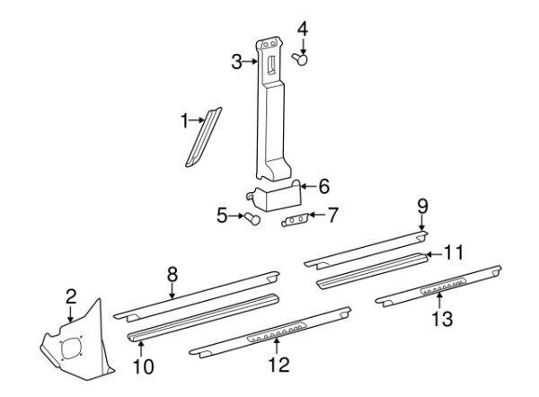 A46386802397101 - NEW MB G CLASS CENTER LOWER SEAT BELT LAP AND SHOULDER BELT BRACKET ORIGINAL