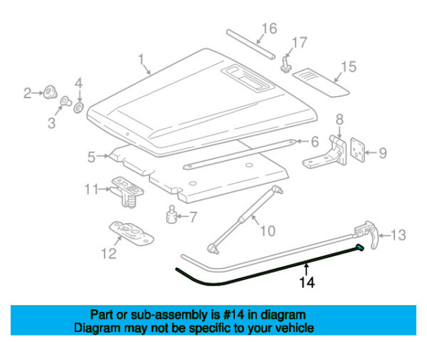 A4638800360 - Mercedes-Benz G-Class W463 bonnet locking plate A4638800360