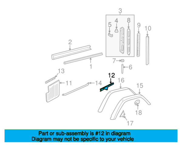 A4638804114 - Mercedes-Benz G-Class W463 dirt catcher mount right inside A4638804114