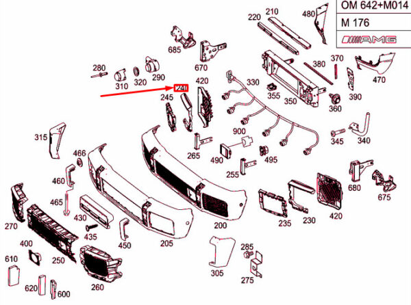 A4638850237 - NEW MERCEDES-BENZ G W463 FRONT BUMPER RIGHT IMPACT ABSORBER A4638850237 ORIGINAL