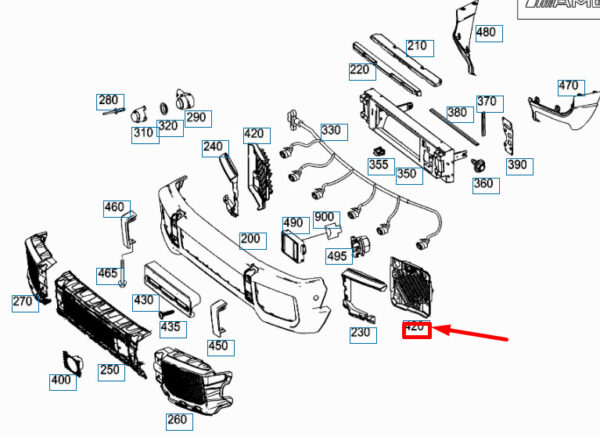 A4638850522 - NEW MERCEDES-BENZ G W463 AMG FRONT BUMPER LEFT COVER A4638850522 ORIGINAL